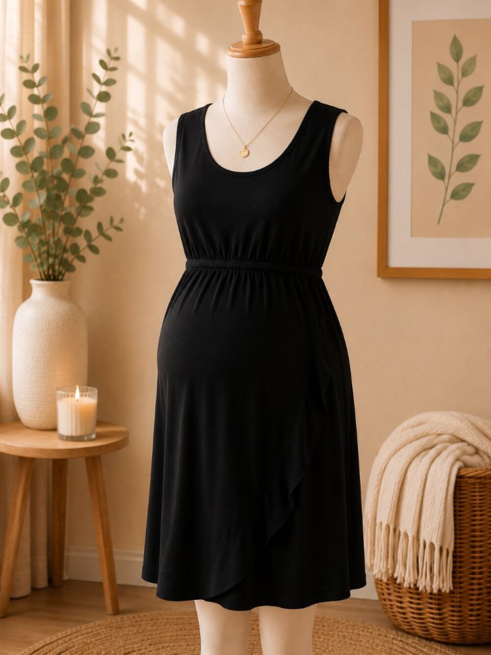 Super soft Ekouaer Maternity & Nursing Dress